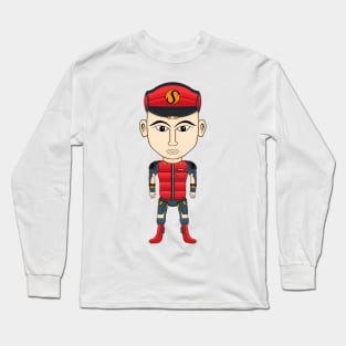 Mecha Cyborg Captain Scarlet Style Long Sleeve T-Shirt